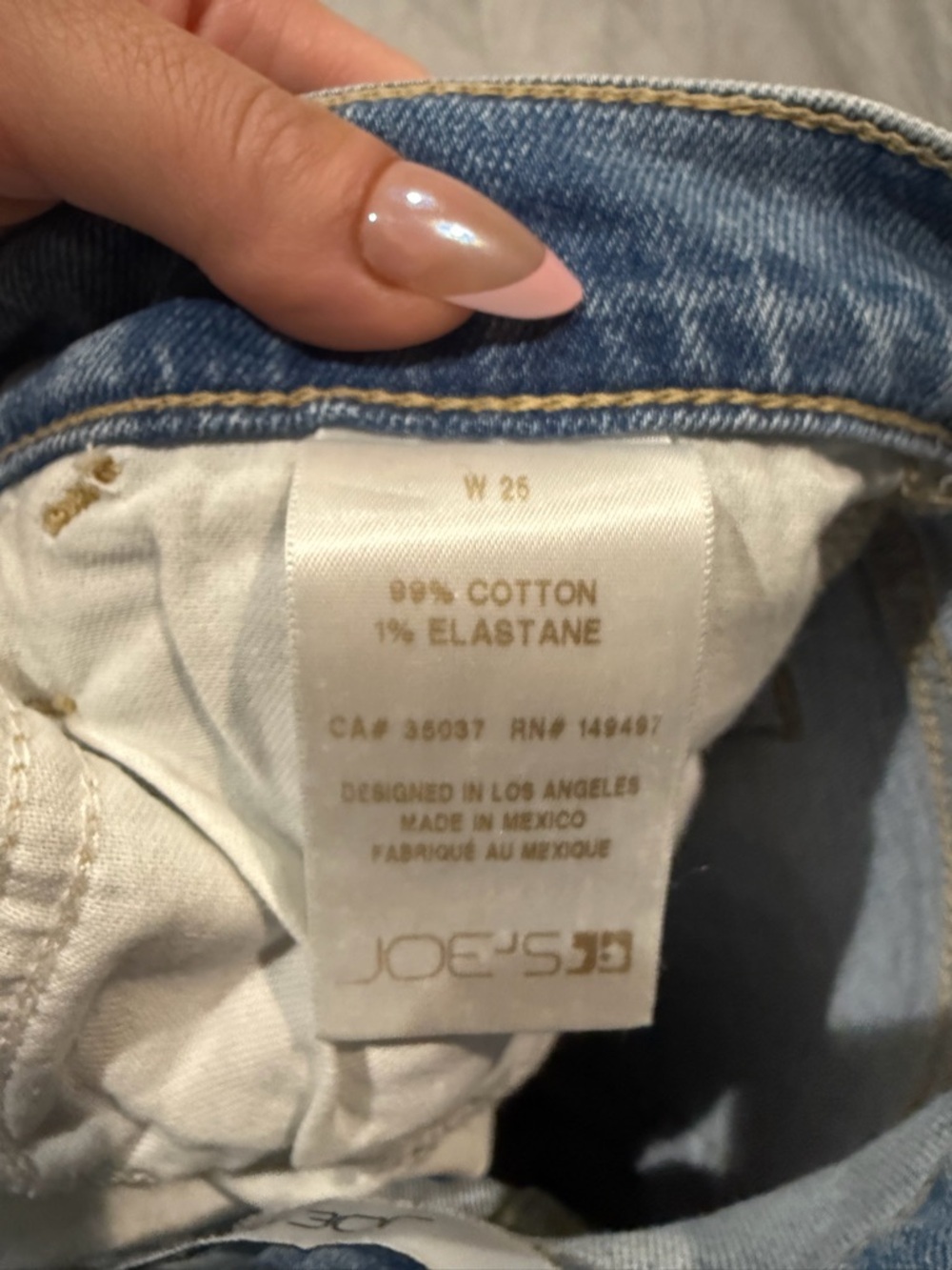 Joe's Jeans Light Blue Straight Leg High-Rise Button-Fly Jeans - Picture 5 of 6